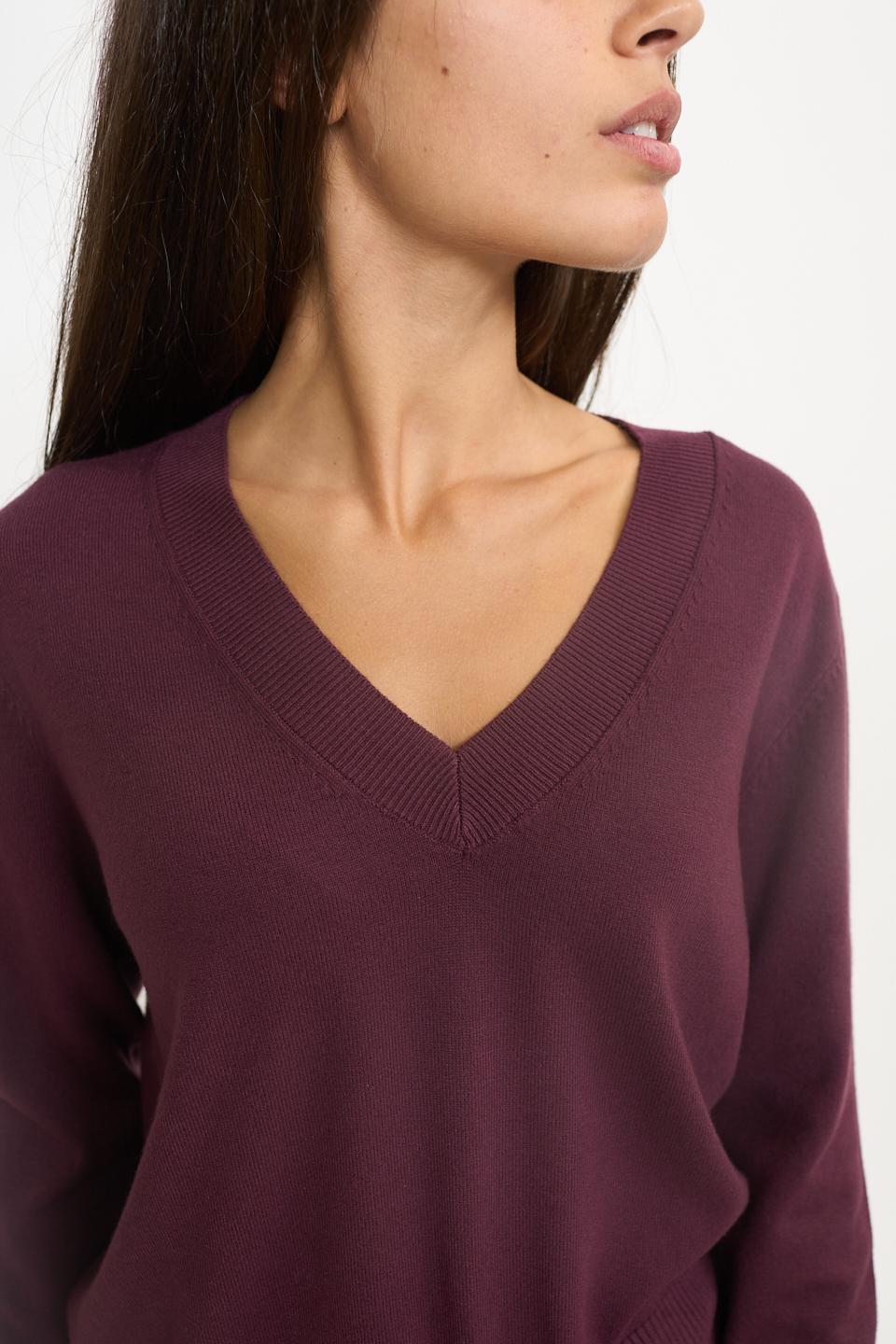 Maglia scollo V burgundy - Autunno - Inverno 2025 | Brend