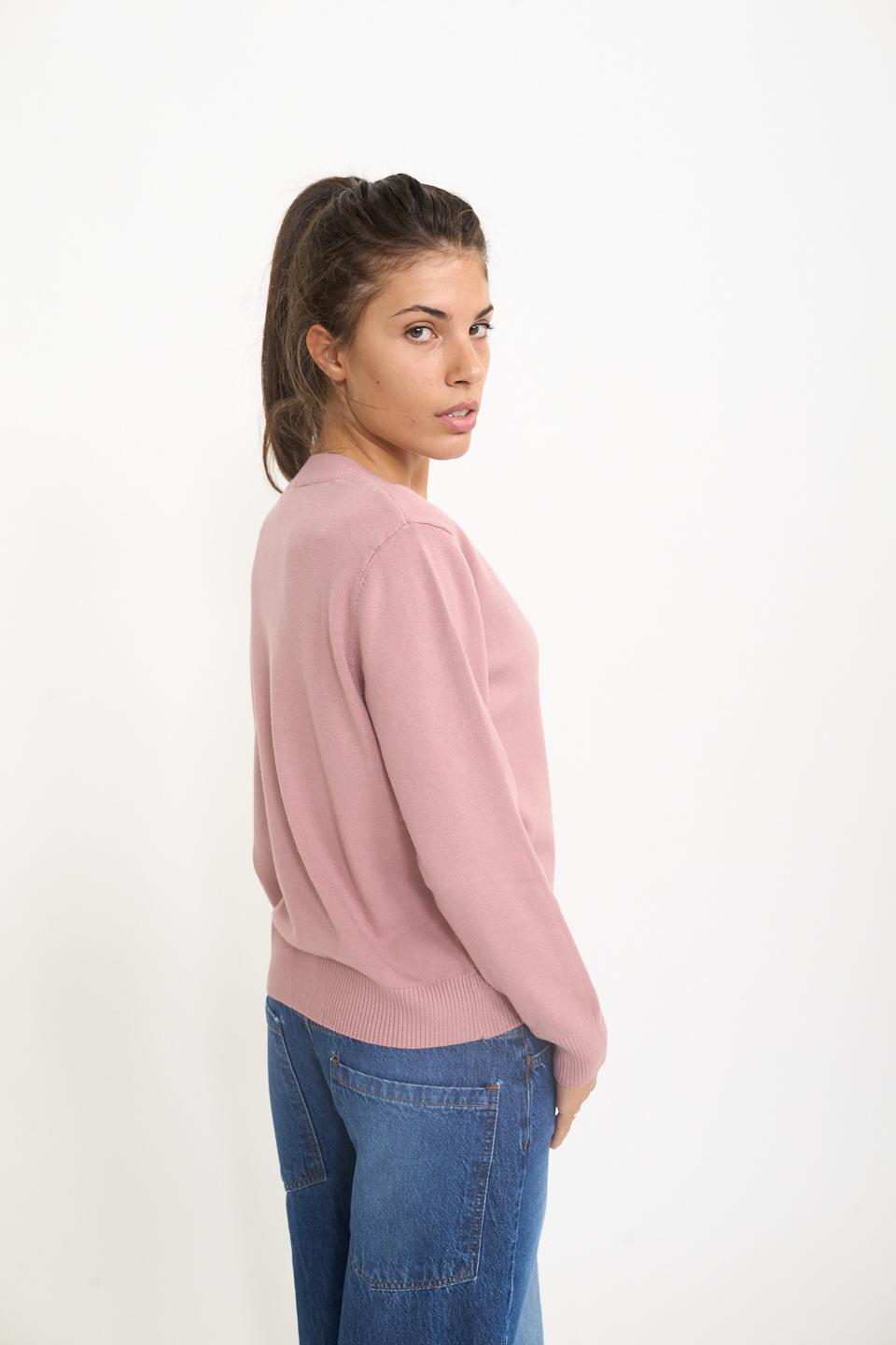 Maglia scollo V cipria - Autunno - Inverno 2025 | Brend