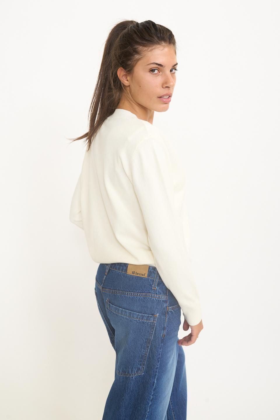 Maglia scollo V panna - Autunno - Inverno 2025 | Brend