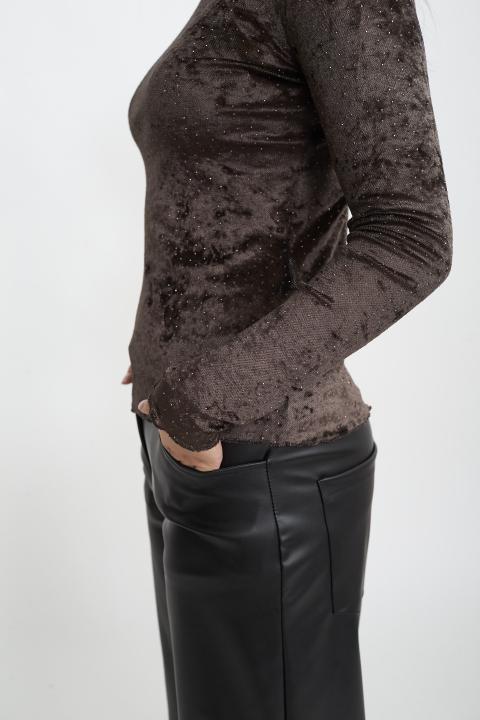 Maglia vulcano strass moro - Autunno - Inverno 2025 | Brend