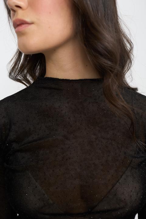 Maglia vulcano strass nero - Autunno - Inverno 2025 | Brend