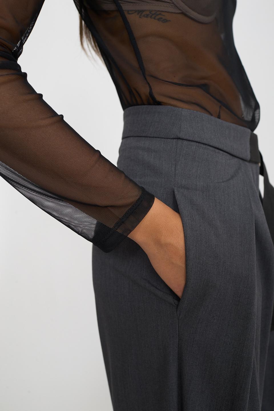 Maglia girocollo tulle nero - Autunno - Inverno 2025 | Brend