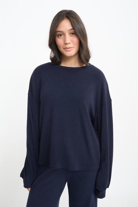 Maglia girocollo blu - Autunno - Inverno 2025 | Brend