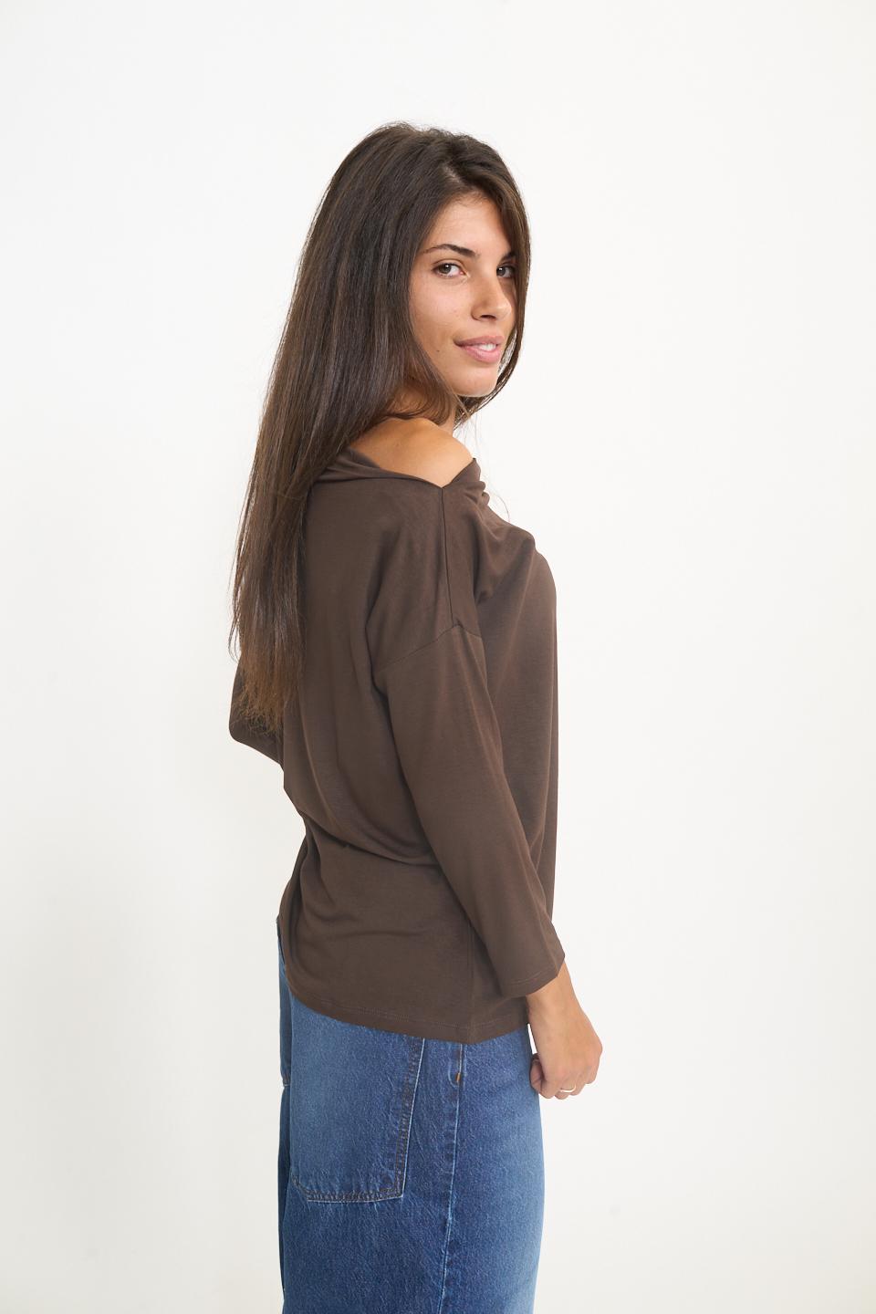 Maglia scollo gronda manica lunga moro - Autunno - Inverno 2025 | Brend