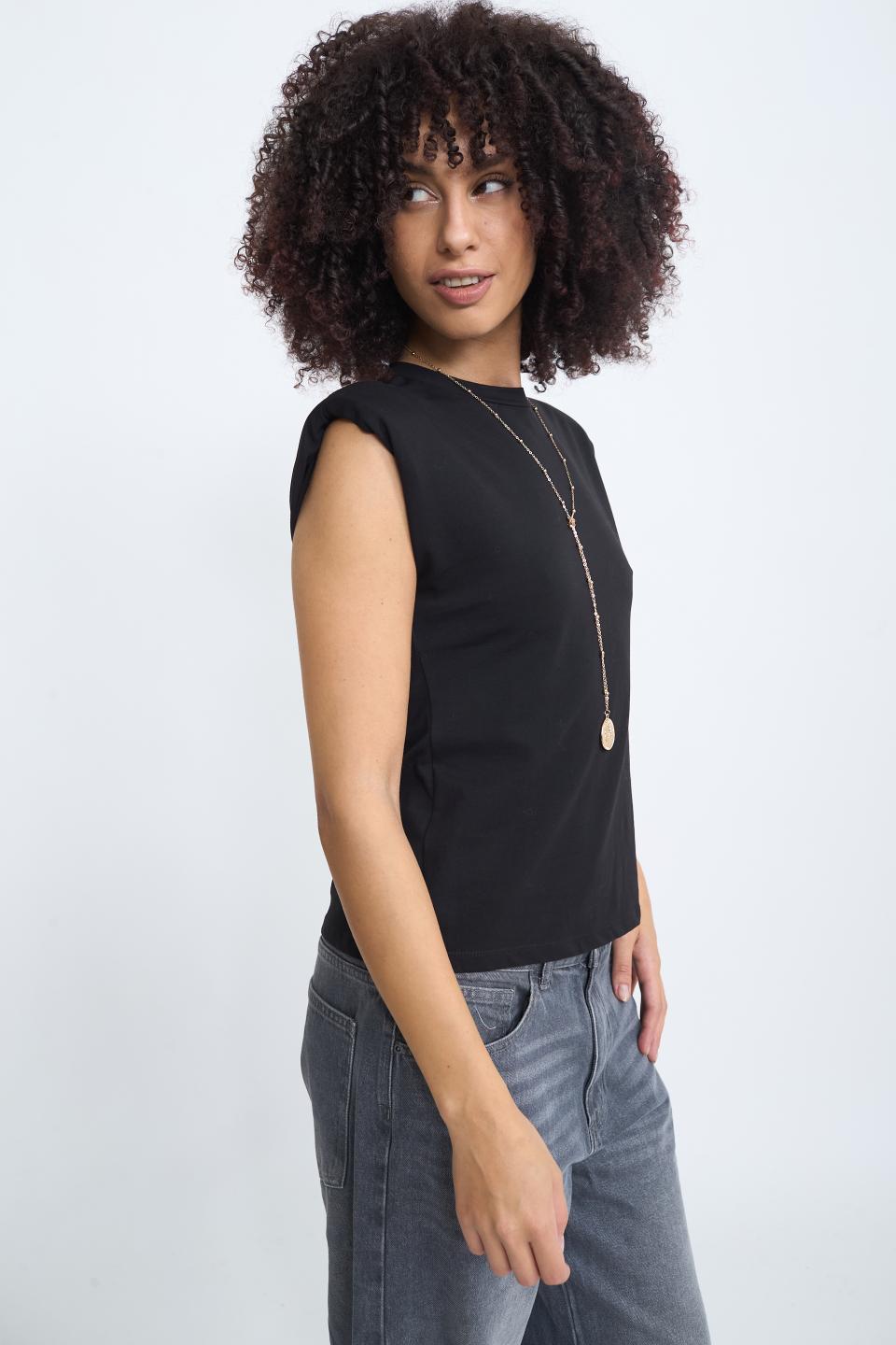 Maglia america spalline nero - Autunno - Inverno 2025 | Brend