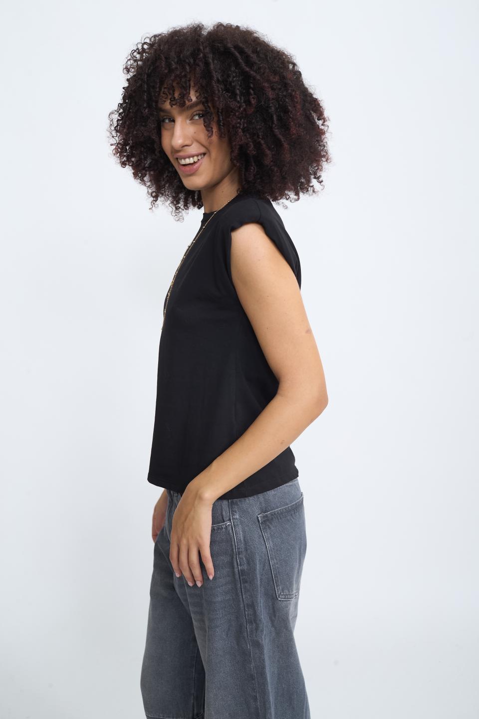 Maglia america spalline nero - Autunno - Inverno 2025 | Brend