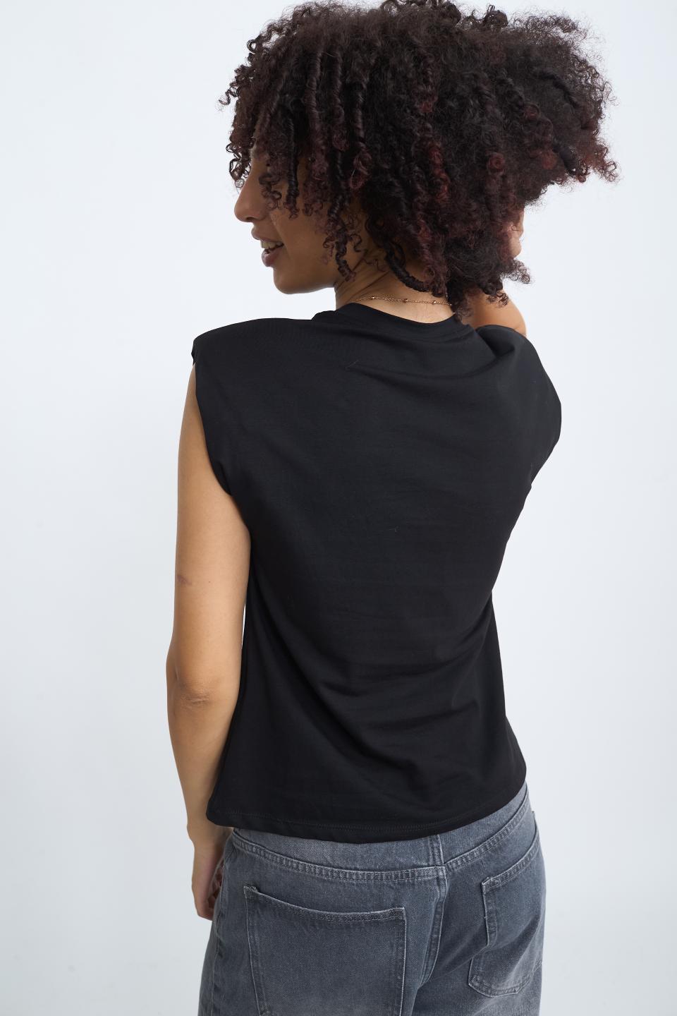 Maglia america spalline nero - Autunno - Inverno 2025 | Brend