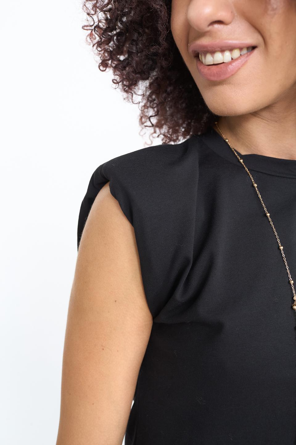 Maglia america spalline nero - Autunno - Inverno 2025 | Brend