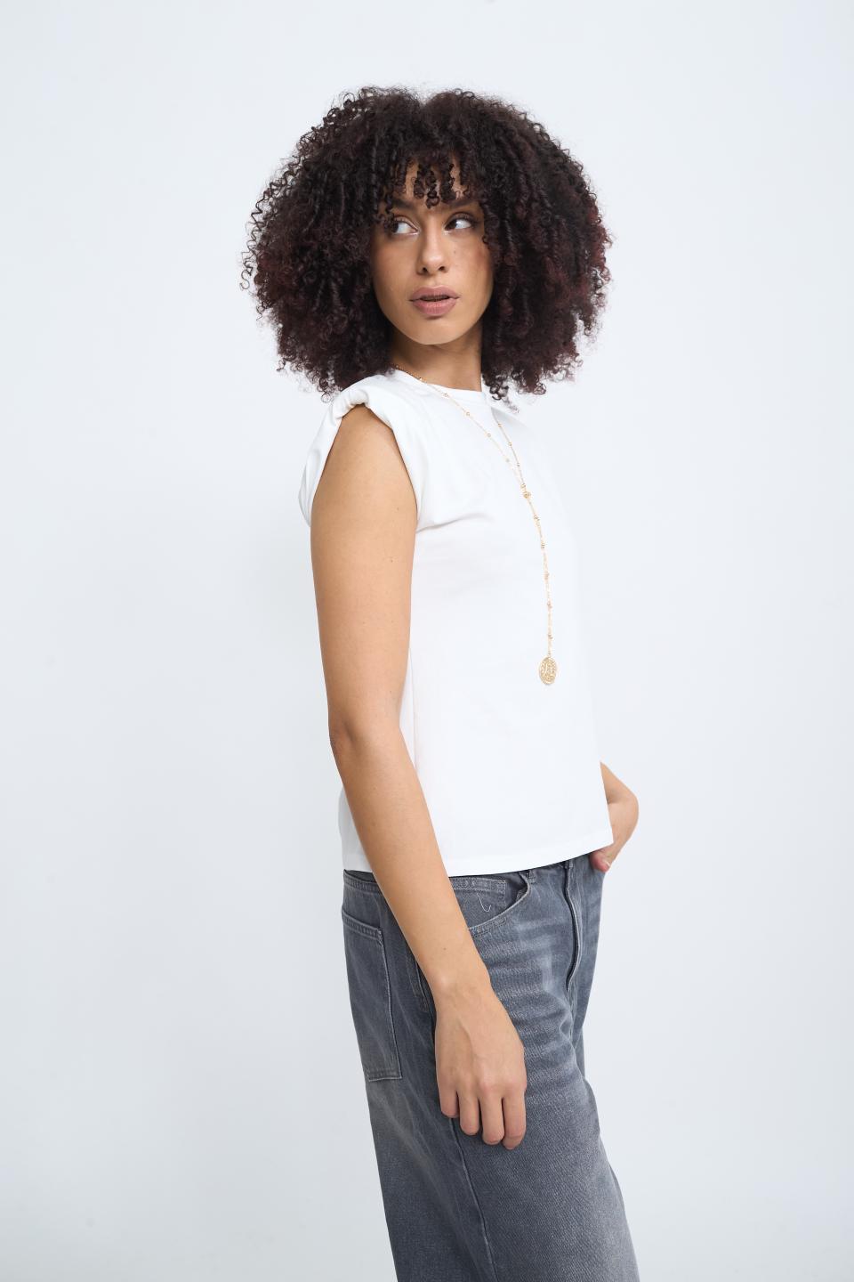 Maglia america spalline panna - Autunno - Inverno 2025 | Brend