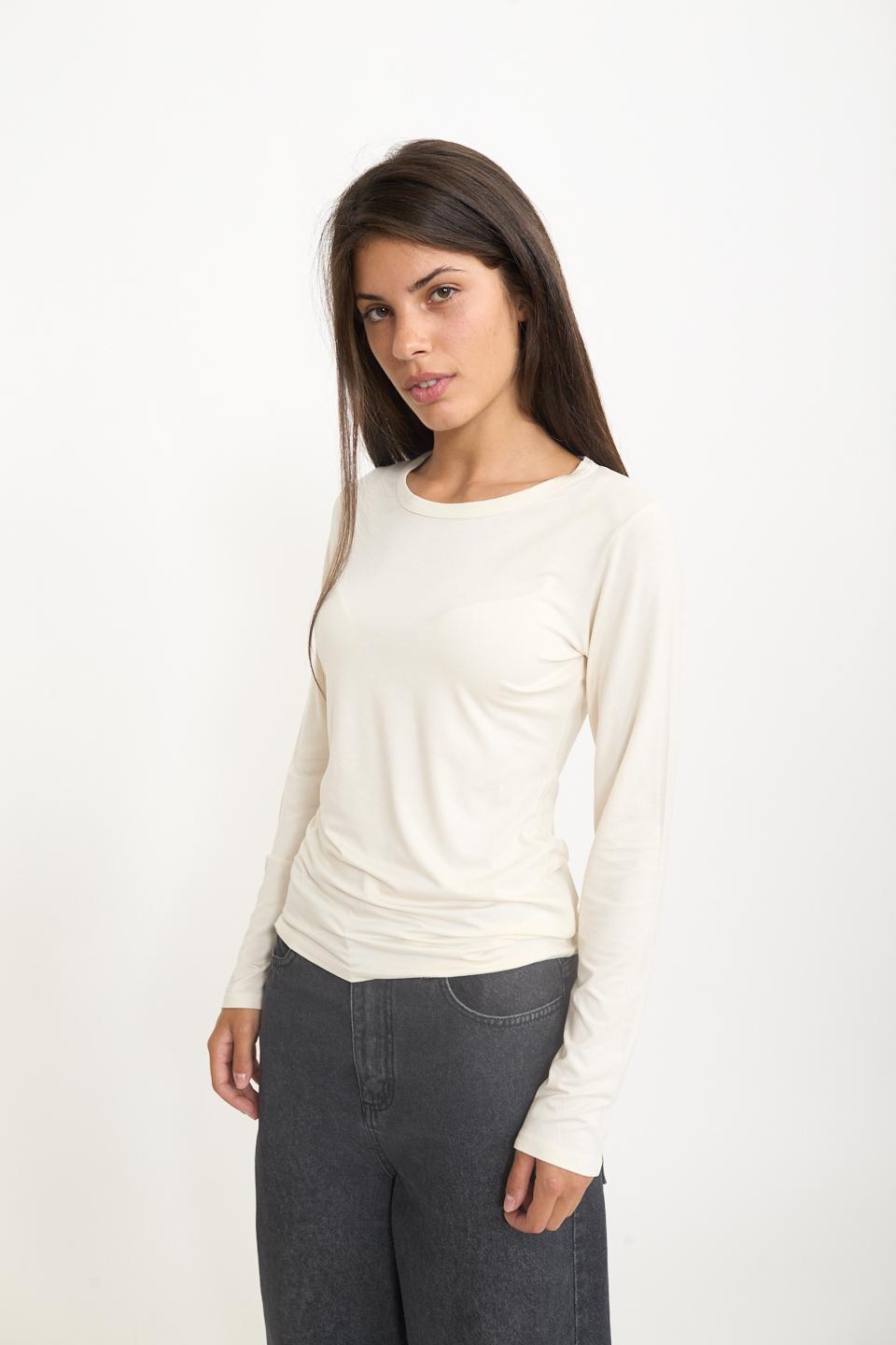 Maglia girocollo viscosa avorio - Autunno - Inverno 2025 | Brend