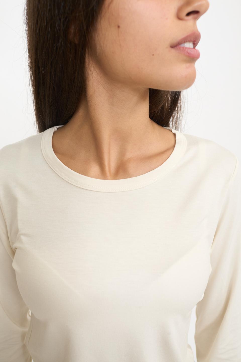 Maglia girocollo viscosa avorio - Autunno - Inverno 2025 | Brend