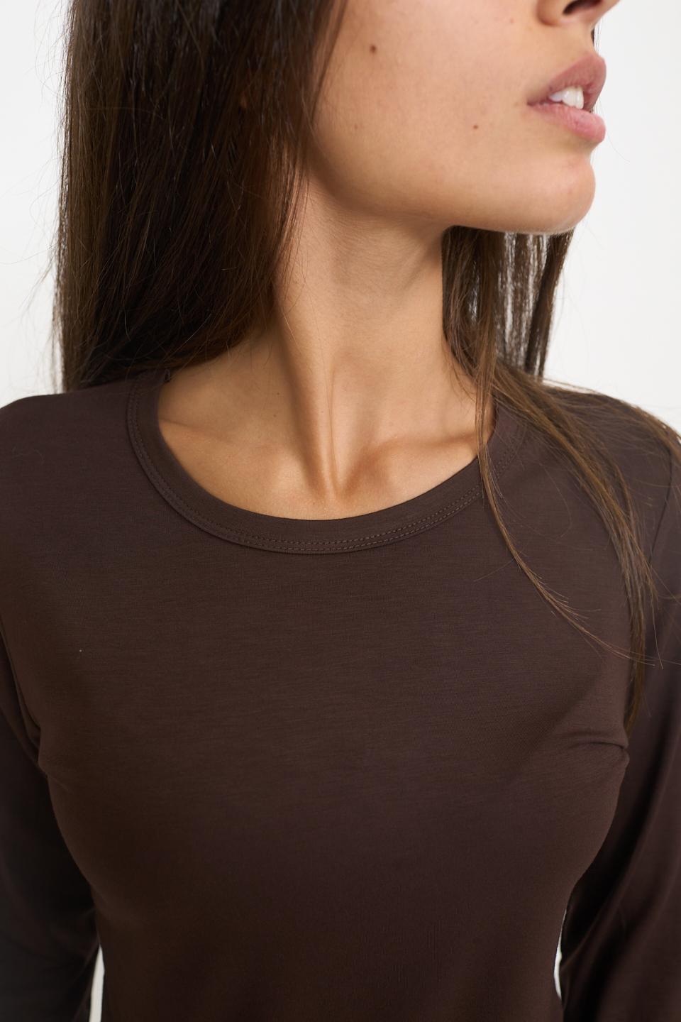 Maglia girocollo viscosa moro - Autunno - Inverno 2025 | Brend