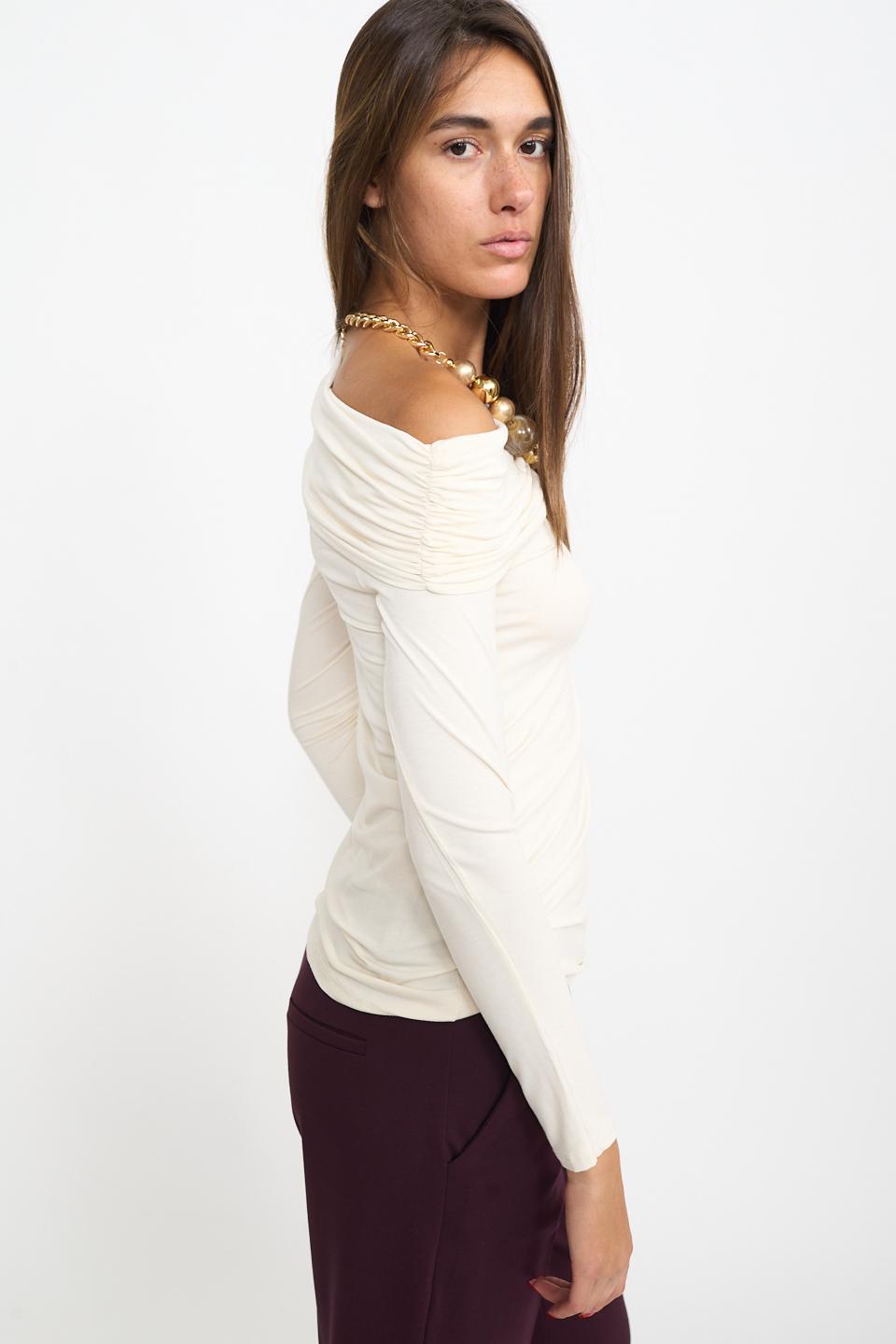 Maglia scollo shiffer avorio - Autunno - Inverno 2026 | Brend