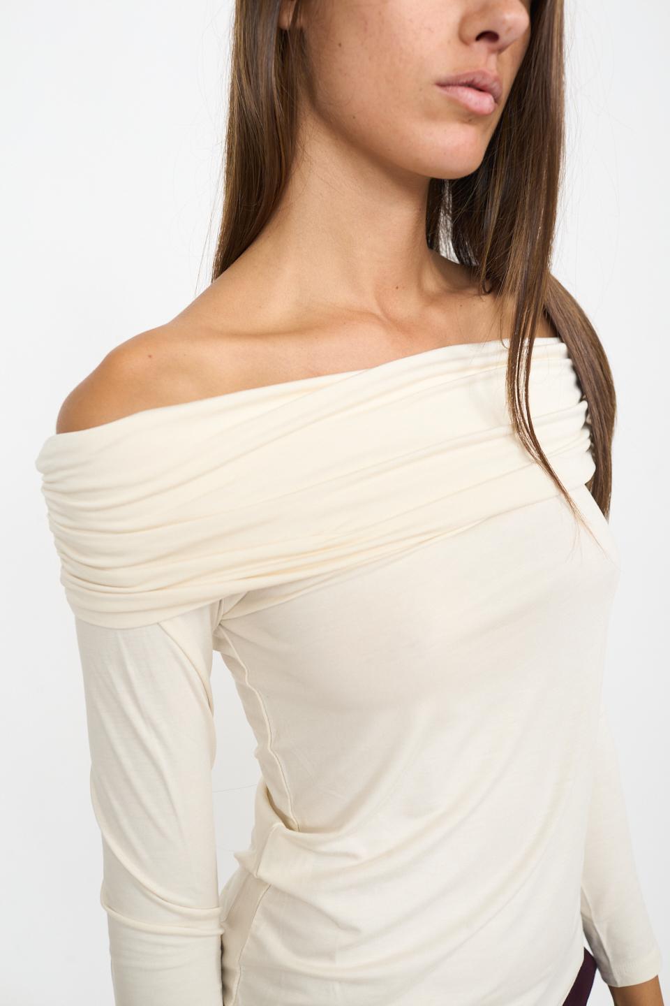 Maglia scollo shiffer avorio - Autunno - Inverno 2026 | Brend