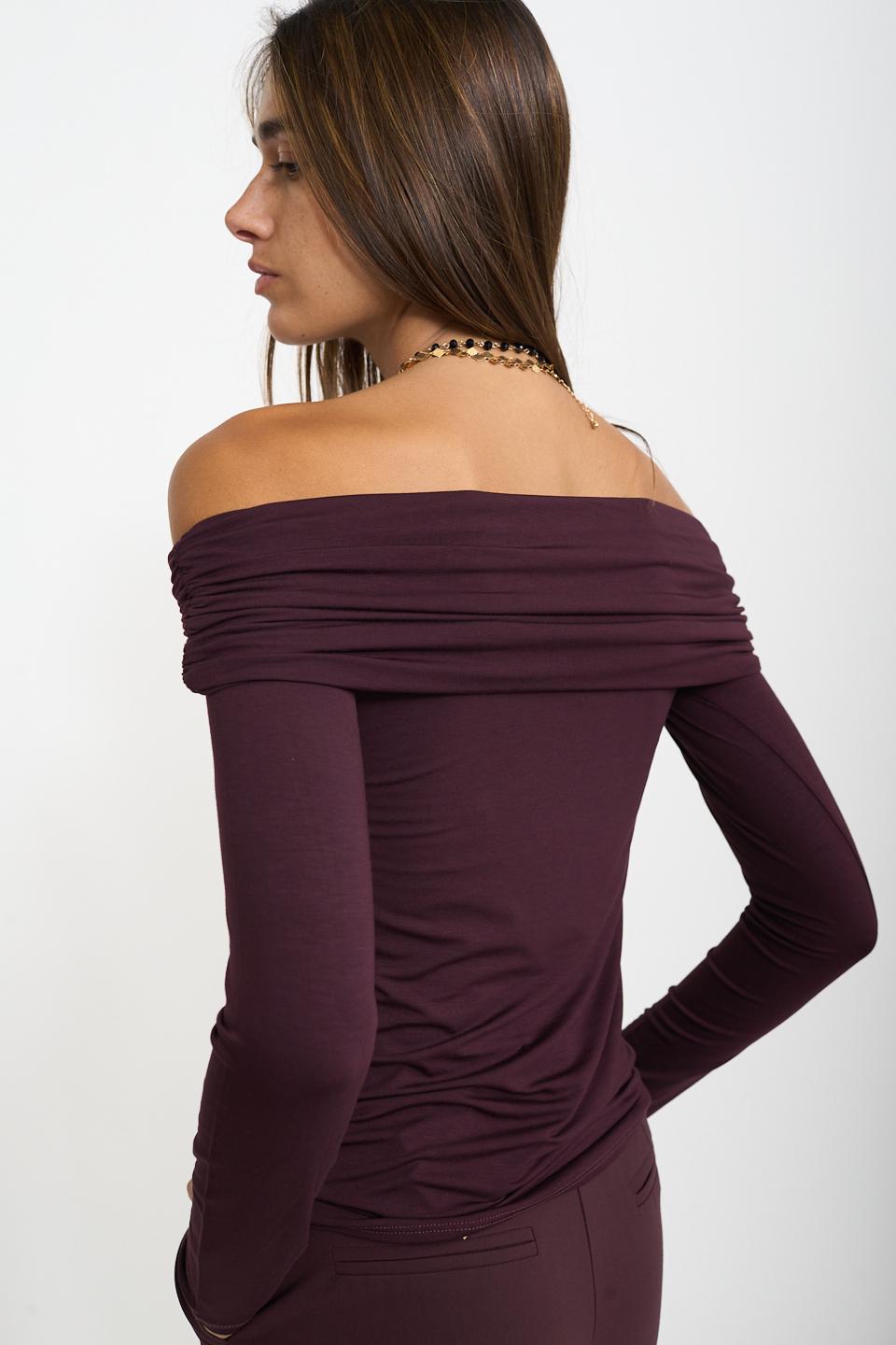 Maglia scollo shiffer burgundy - Autunno - Inverno 2026 | Brend