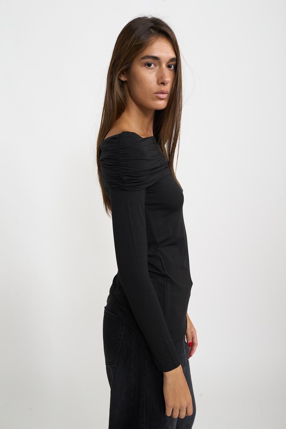 Maglia scollo shiffer nero - Autunno - Inverno 2026 | Brend