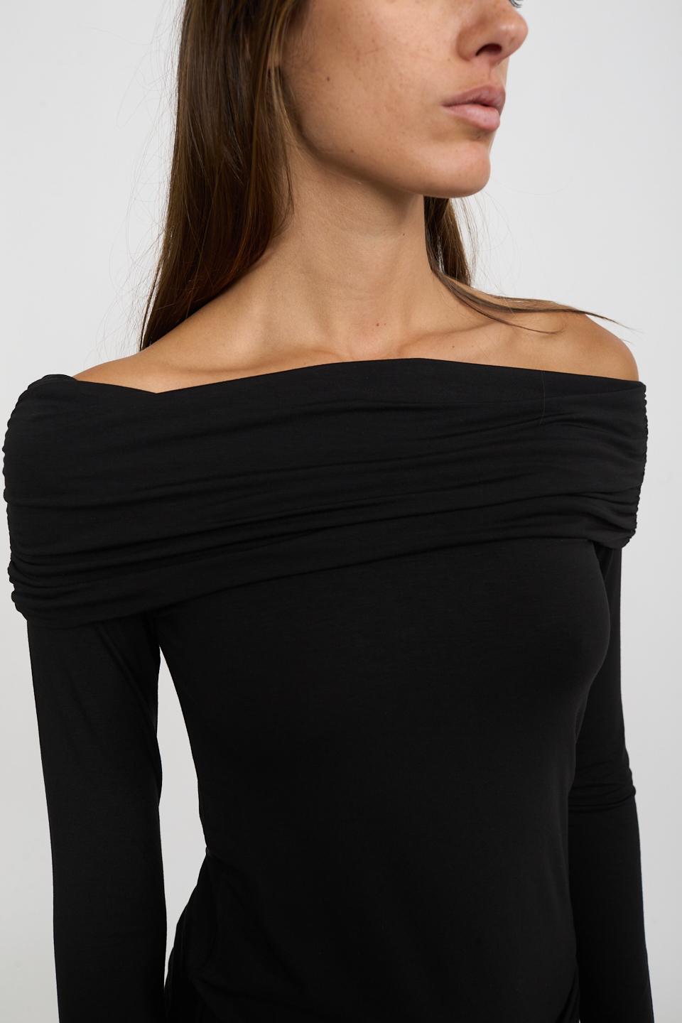Maglia scollo shiffer nero - Autunno - Inverno 2026 | Brend
