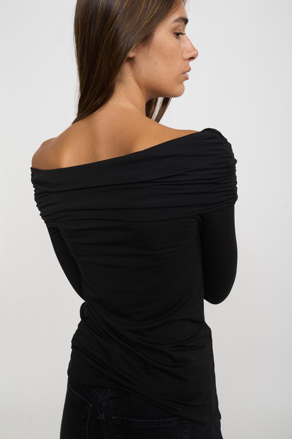 Maglia scollo shiffer nero - Autunno - Inverno 2026 | Brend