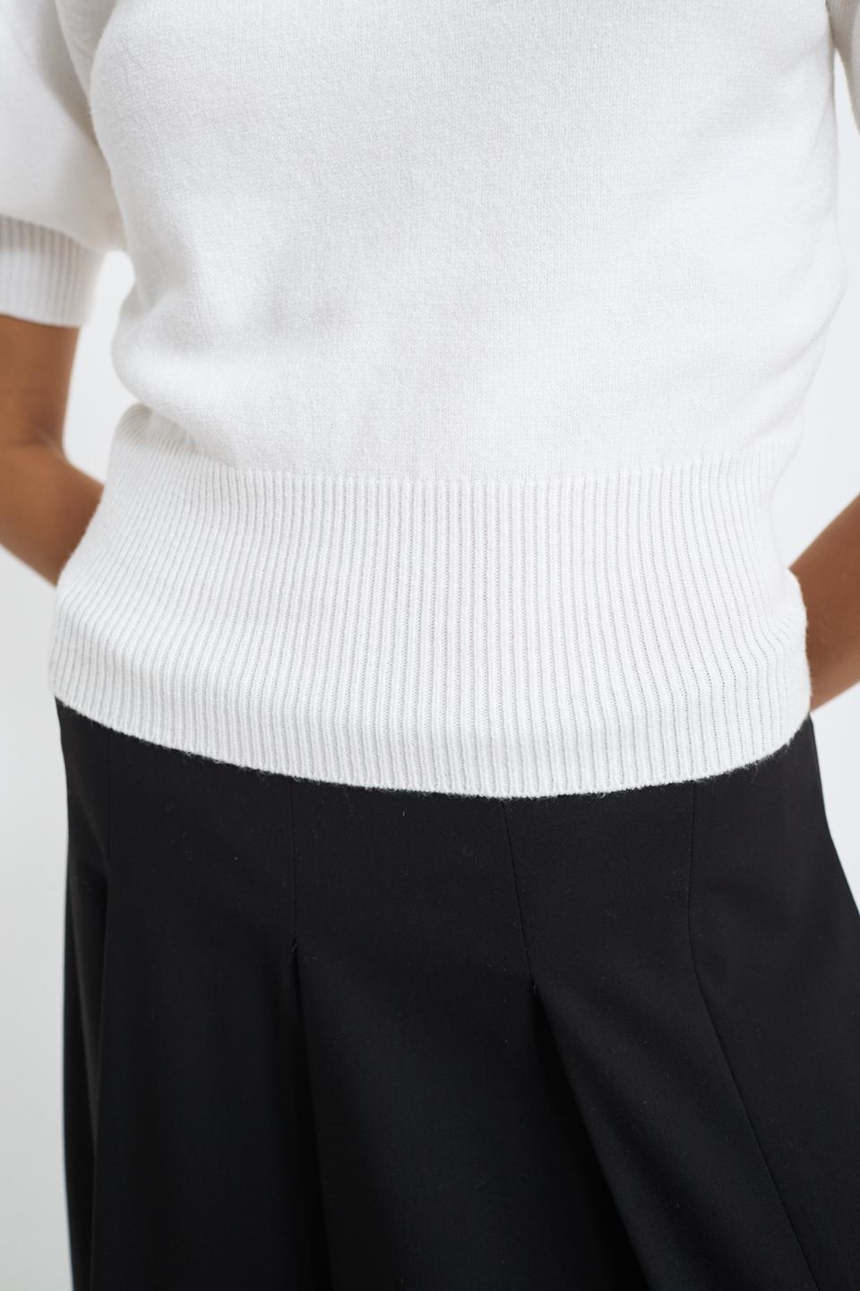 Maglia girocollo mezza manica panna - Autunno - Inverno 2025 | Brend