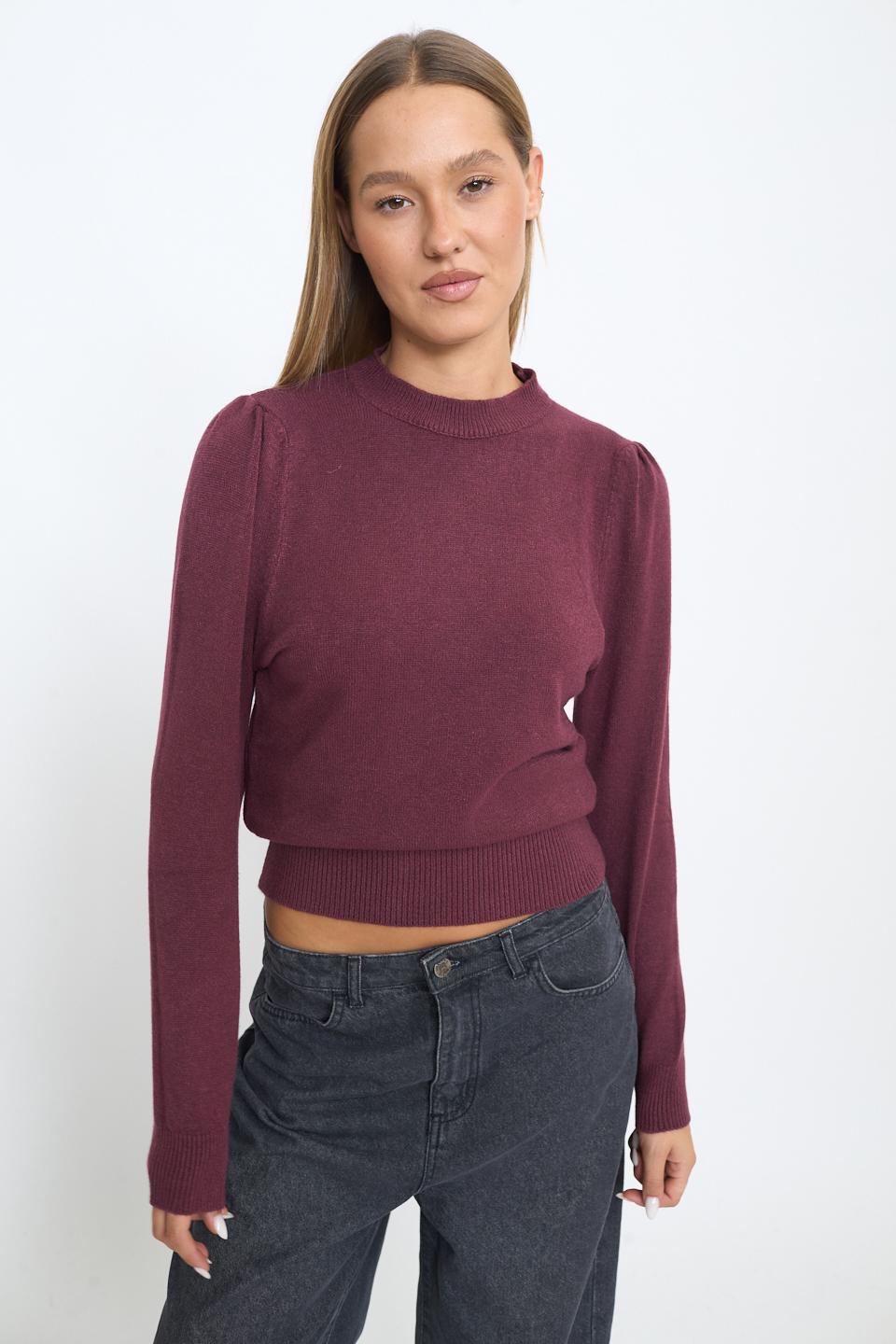 Maglia manica sbuffo marron b. - Autunno - Inverno 2025 | Brend