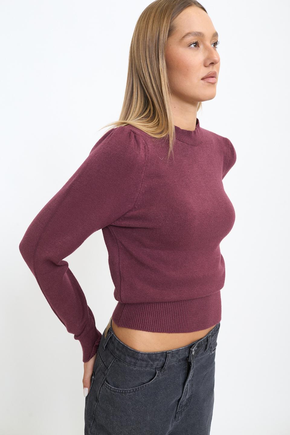 Maglia manica sbuffo marron b. - Autunno - Inverno 2025 | Brend