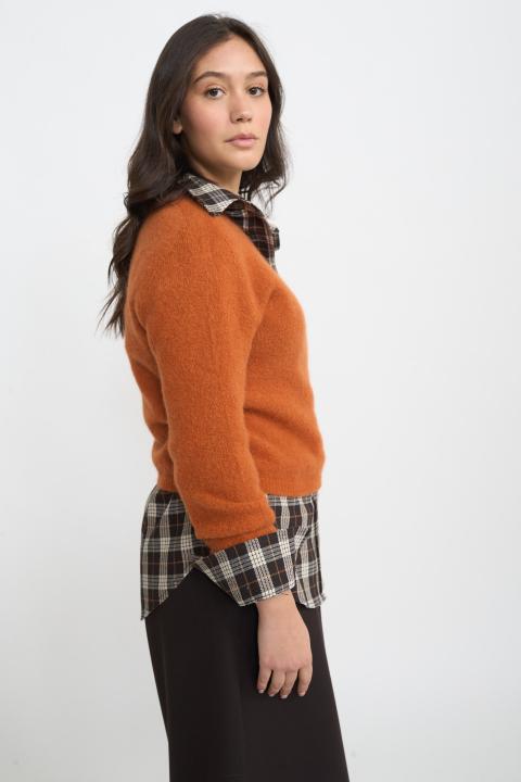 Maglia scollo V alpaca caramel - Autunno - Inverno 2025 | Brend