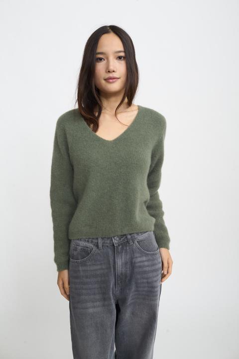 Maglia scollo V alpaca militare - Autunno - Inverno 2025 | Brend