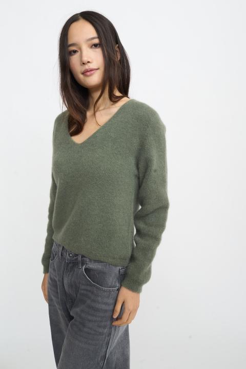 Maglia scollo V alpaca militare - Autunno - Inverno 2025 | Brend