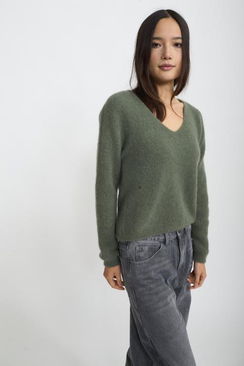 Maglia scollo V alpaca militare - Autunno - Inverno 2025 | Brend