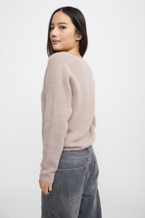 Maglia scollo V alpaca tortora - Autunno - Inverno 2025 | Brend