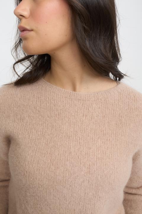 Maglia scollo barca alpaca miele - Autunno - Inverno 2025 | Brend