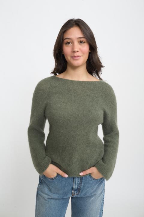 Maglia scollo barca alpaca militare - Autunno - Inverno 2025 | Brend