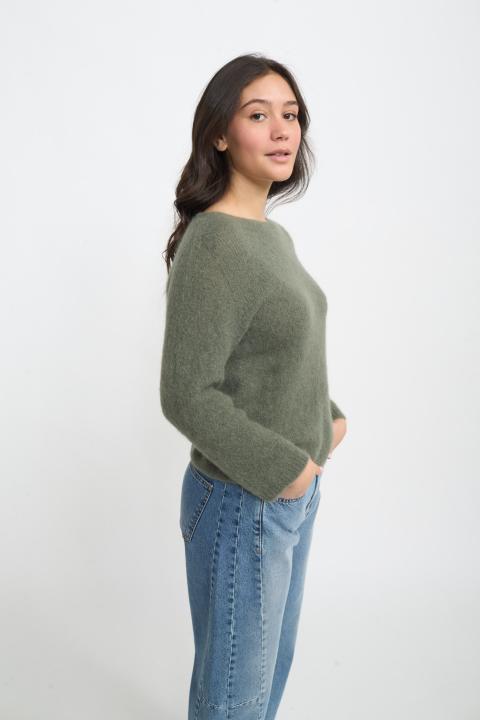 Maglia scollo barca alpaca militare - Autunno - Inverno 2025 | Brend