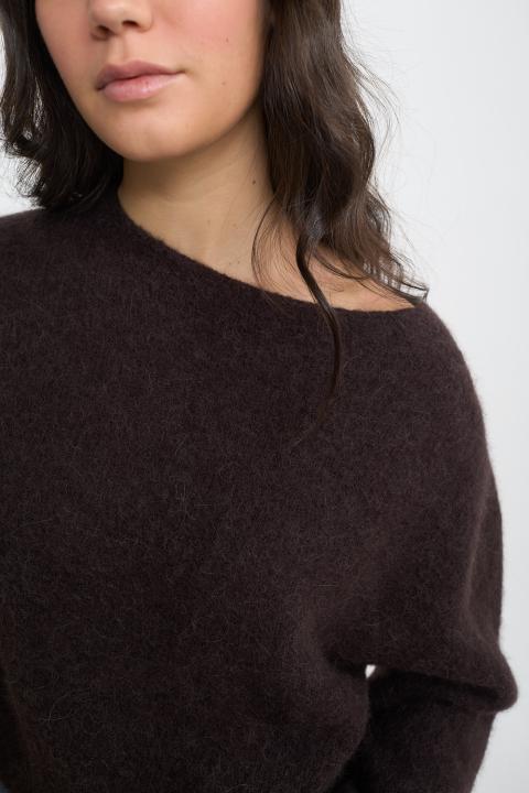 Maglia paricollo alpaca cioccolato fondente - Autunno - Inverno 2025 | Brend