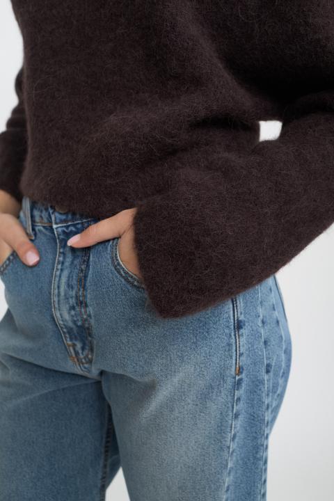 Maglia paricollo alpaca cioccolato fondente - Autunno - Inverno 2025 | Brend