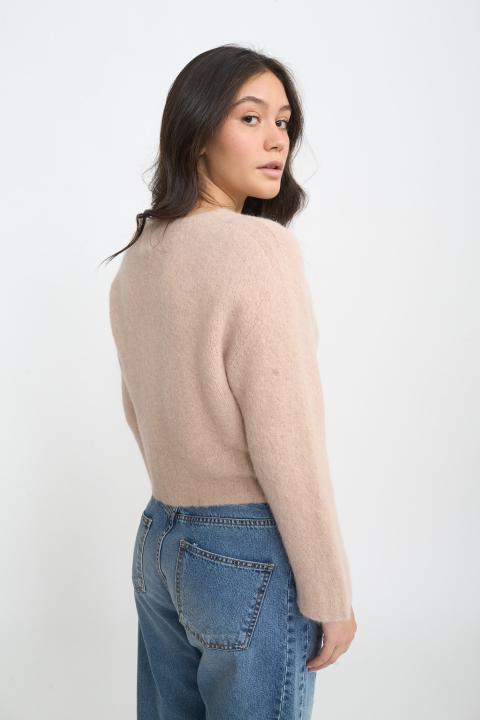 Maglia paricollo alpaca miele - Autunno - Inverno 2025 | Brend