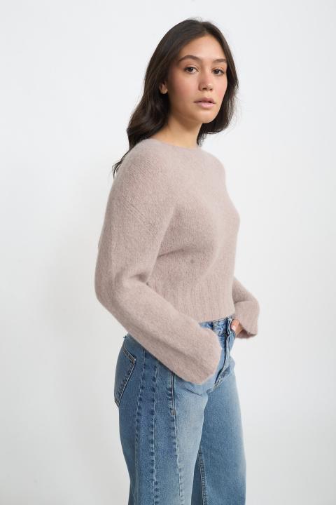 Maglia paricollo alpaca tortora - Autunno - Inverno 2025 | Brend