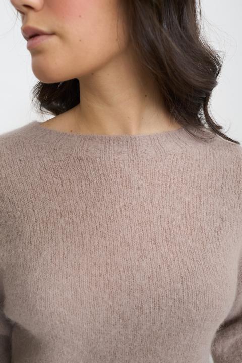 Maglia paricollo alpaca tortora - Autunno - Inverno 2025 | Brend