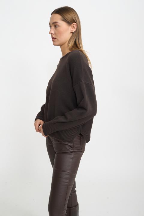 Maglia maniche palloncino cioccolato f. - Autunno - Inverno 2025 | Brend