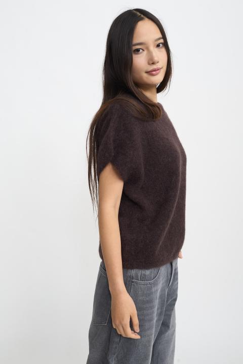 Maglia kimono alpaca cioccolato fondente - Autunno - Inverno 2025 | Brend