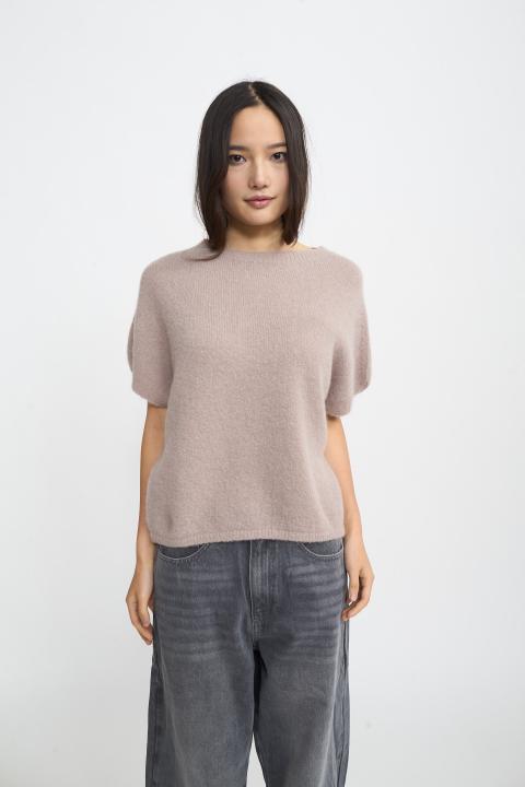 Maglia kimono alpaca tortora - Autunno - Inverno 2025 | Brend