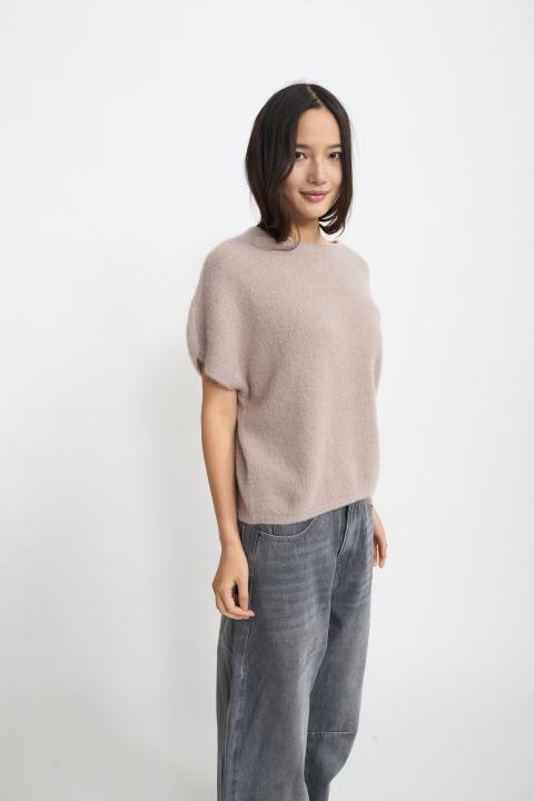 Maglia kimono alpaca tortora - Autunno - Inverno 2025 | Brend