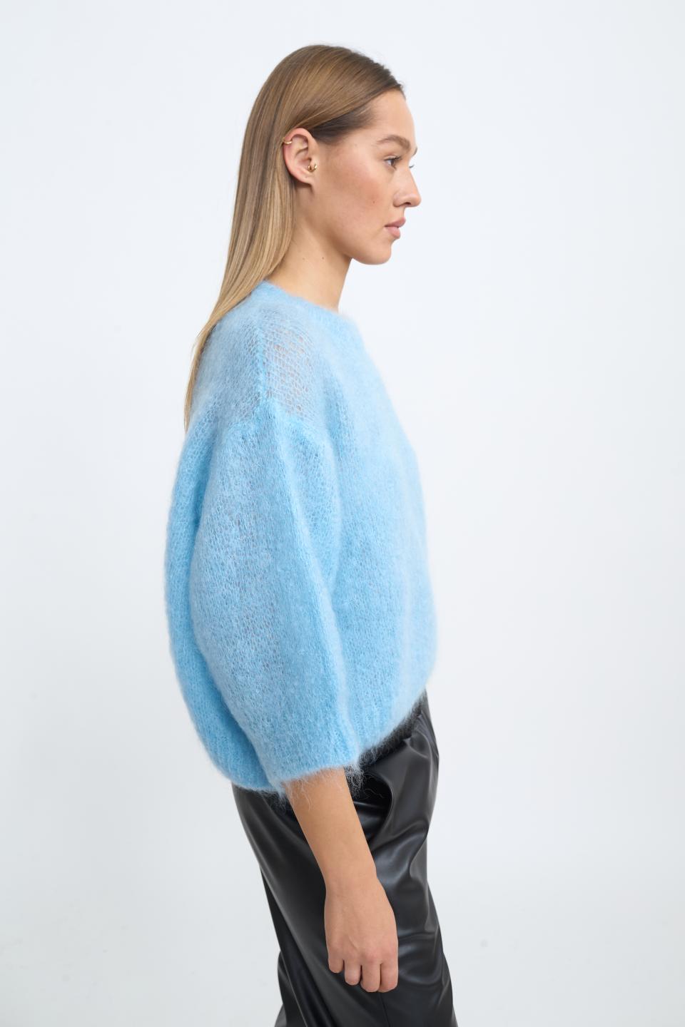 Maglia uovo mohair cielo - Autunno - Inverno 2025 | Brend