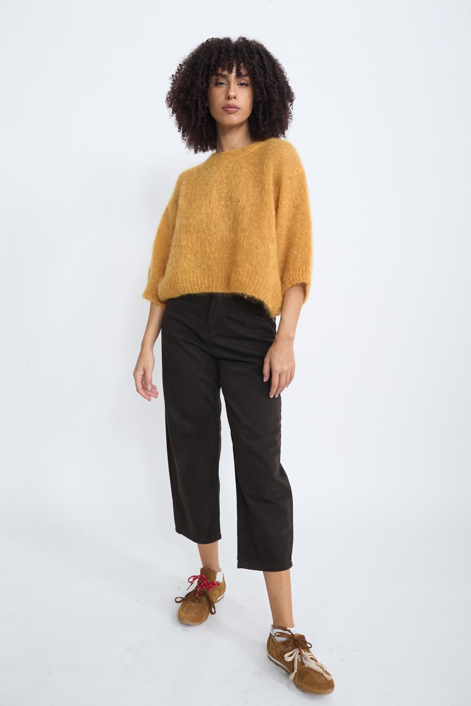 Maglia uovo mohair mostarda - Autunno - Inverno 2025 | Brend