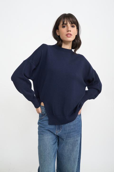 Maglia girocollo banda blu - Autunno - Inverno 2025 | Brend