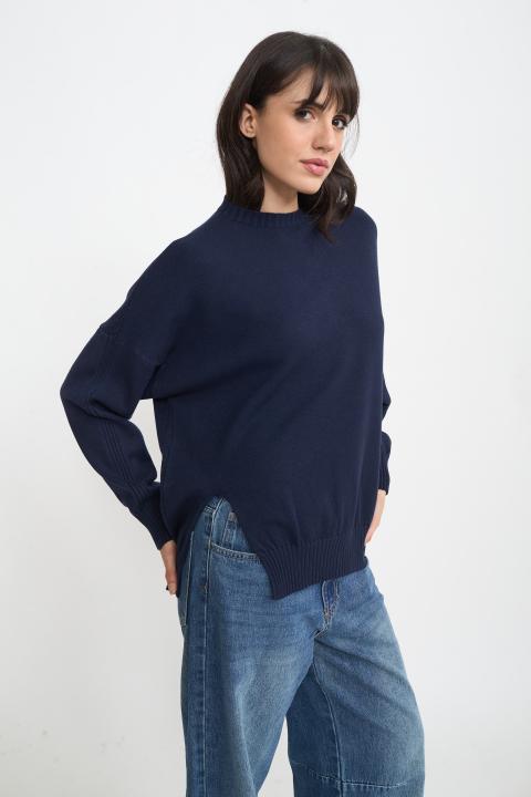 Maglia girocollo banda blu - Autunno - Inverno 2025 | Brend