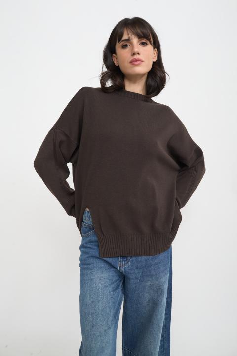 Maglia girocollo banda cioccolato f. - Autunno - Inverno 2025 | Brend