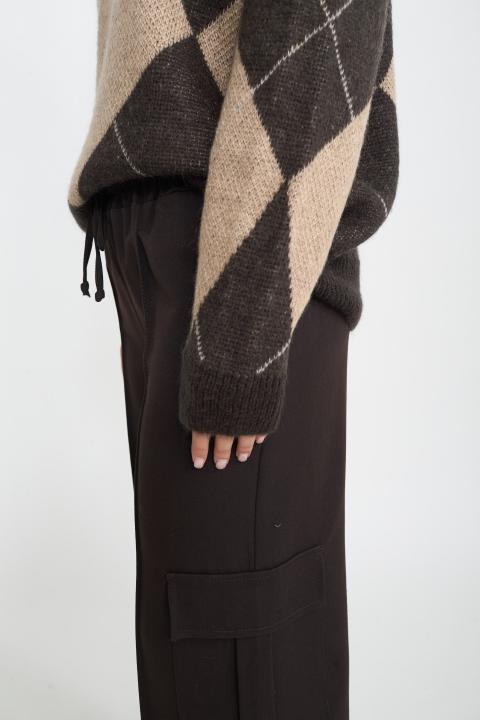 Maglia scollo shiffer rombi rombi moro - Autunno - Inverno 2025 | Brend