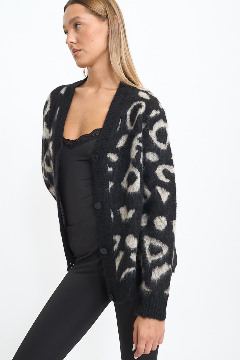 Maglia girocollo fantasia maculato beige - Autunno - Inverno 2025 | Brend