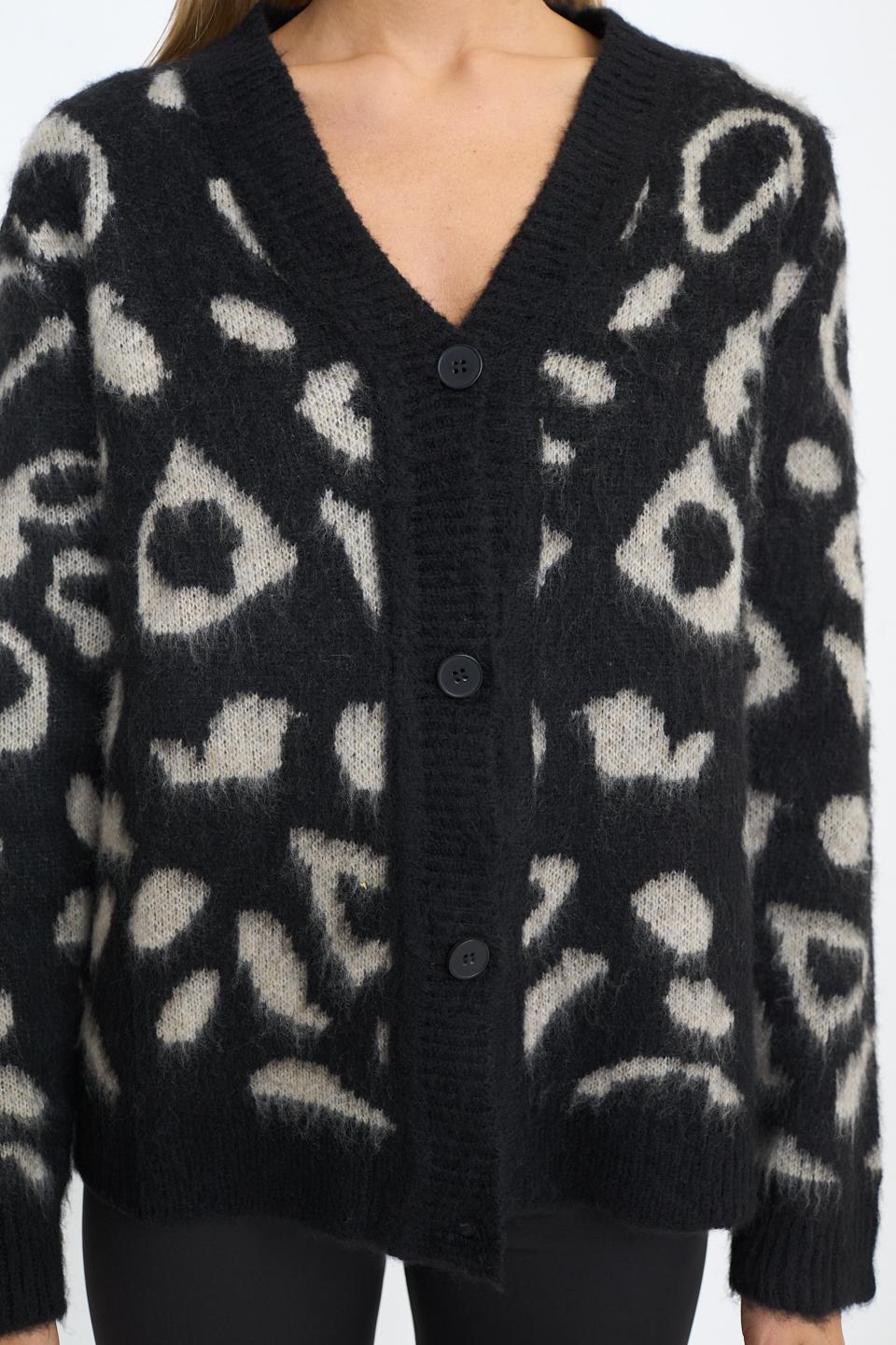 Maglia girocollo fantasia maculato beige - Autunno - Inverno 2025 | Brend